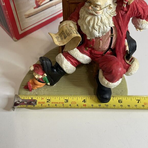 1995 Howard Miller Clock Santa Figurine Limited Edition CHECKIN IT TWICE - Picture 12 of 12